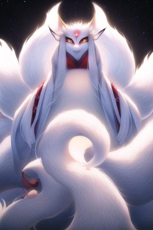 An image depicting Kyubi-no-kitsune (Japanese)